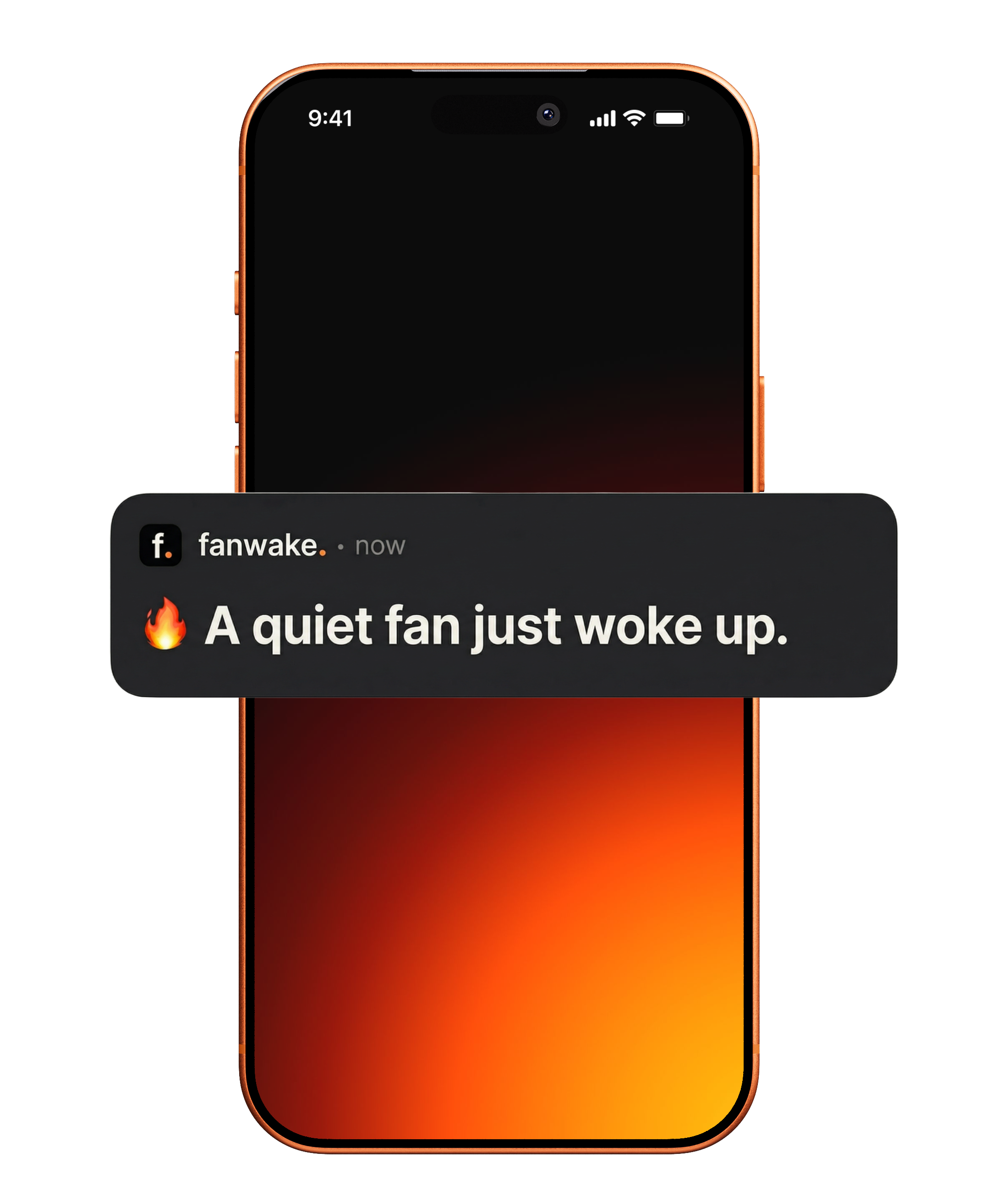 iPhone notification: A quiet fan just woke up